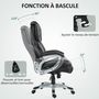 Voir la diapositive 5 : HOMCOM Chaise de bureau direction réglable grand confort - fonction bascule verrouillable - synthétique noir