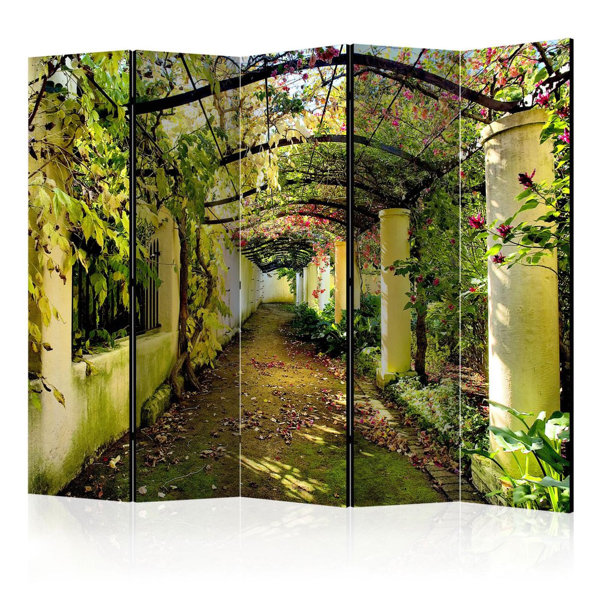 Paris Prix Paravent 5 volets  romantic garden  172x225cm