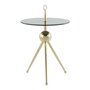 Voir la diapositive 1 : Paris Prix Table d'Appoint Design  Rodriga  53cm Or & Gris