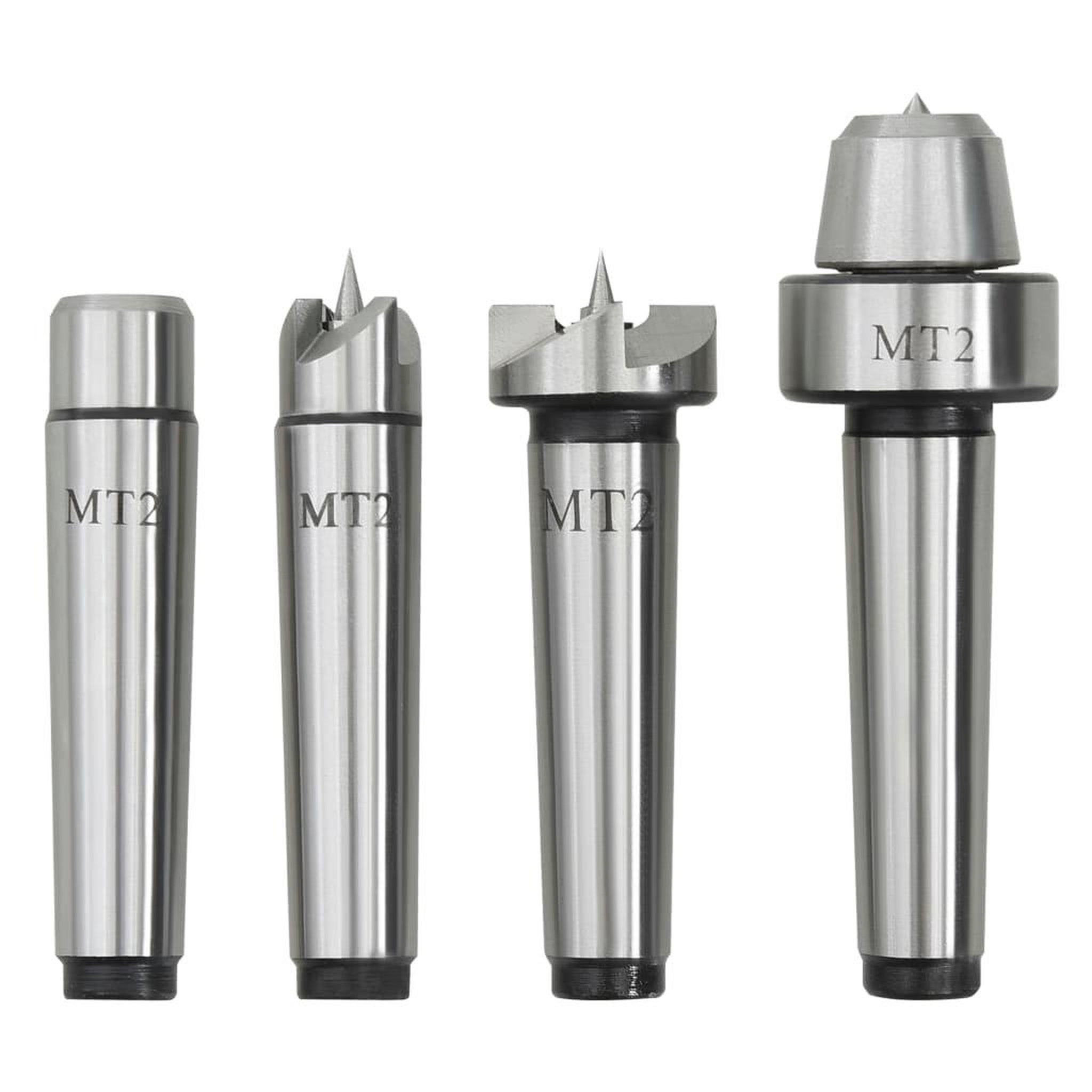 Voir la diapositive 2 : VIDAXL Centres de tour a bois 4 pcs MT2 Acier