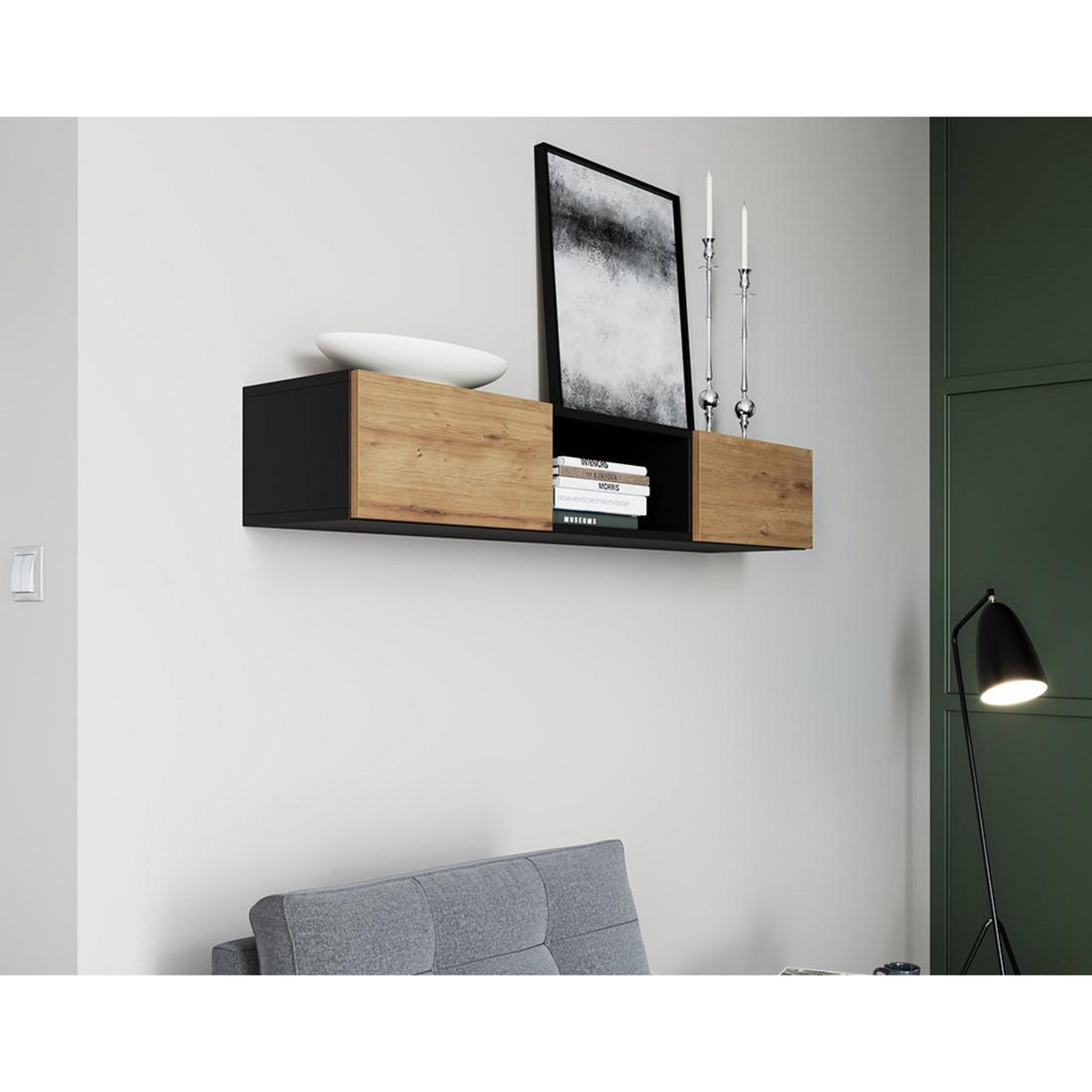 BEST MOBILIER Felicia - étagère suspendue - 120 cm