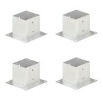 VIDAXL Ancres de poteau 4 pcs Metal galvanise 141 mm