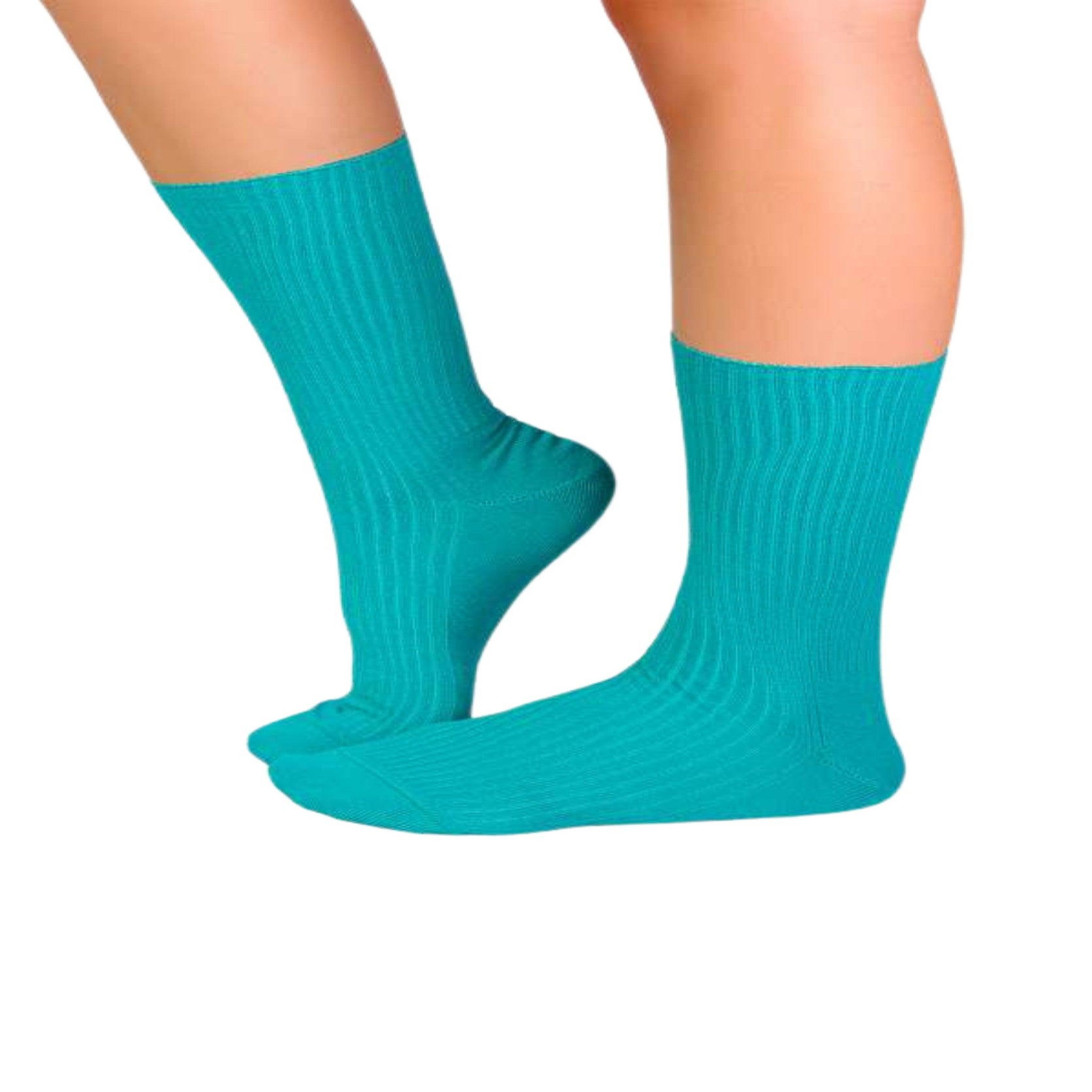 Voir la diapositive 3 : PIRIN HILL Chaussettes sans élastique coton bio turquoise