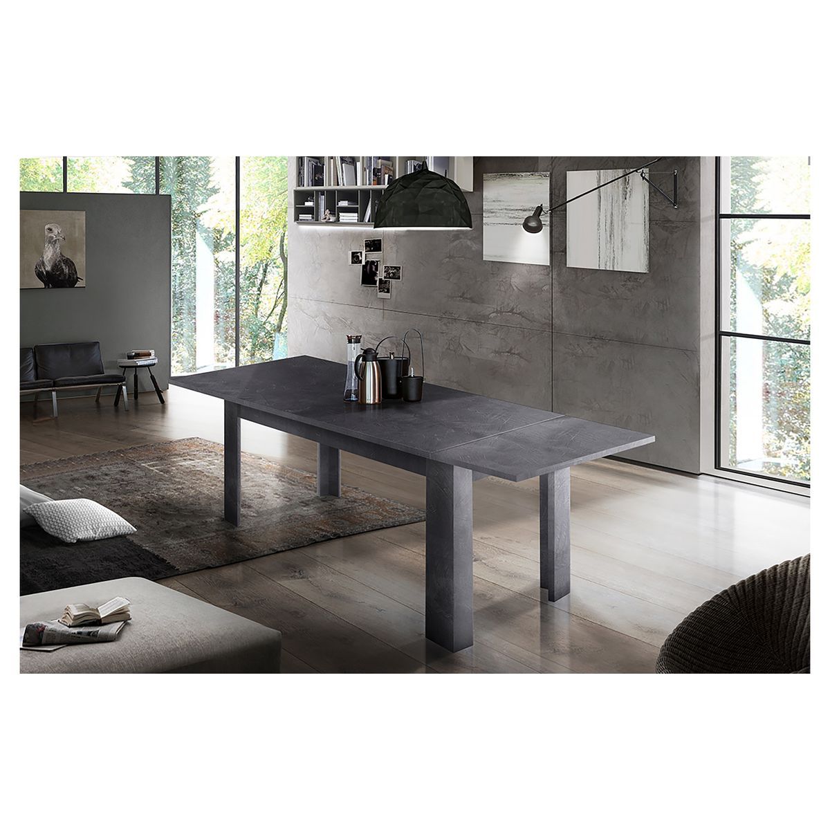 Table de séjour salle à manger extensible L140-190cm OSTUNI