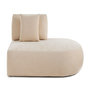 Voir la diapositive 1 : LISA DESIGN Santorini - module d'assise droit - en tissu texturé