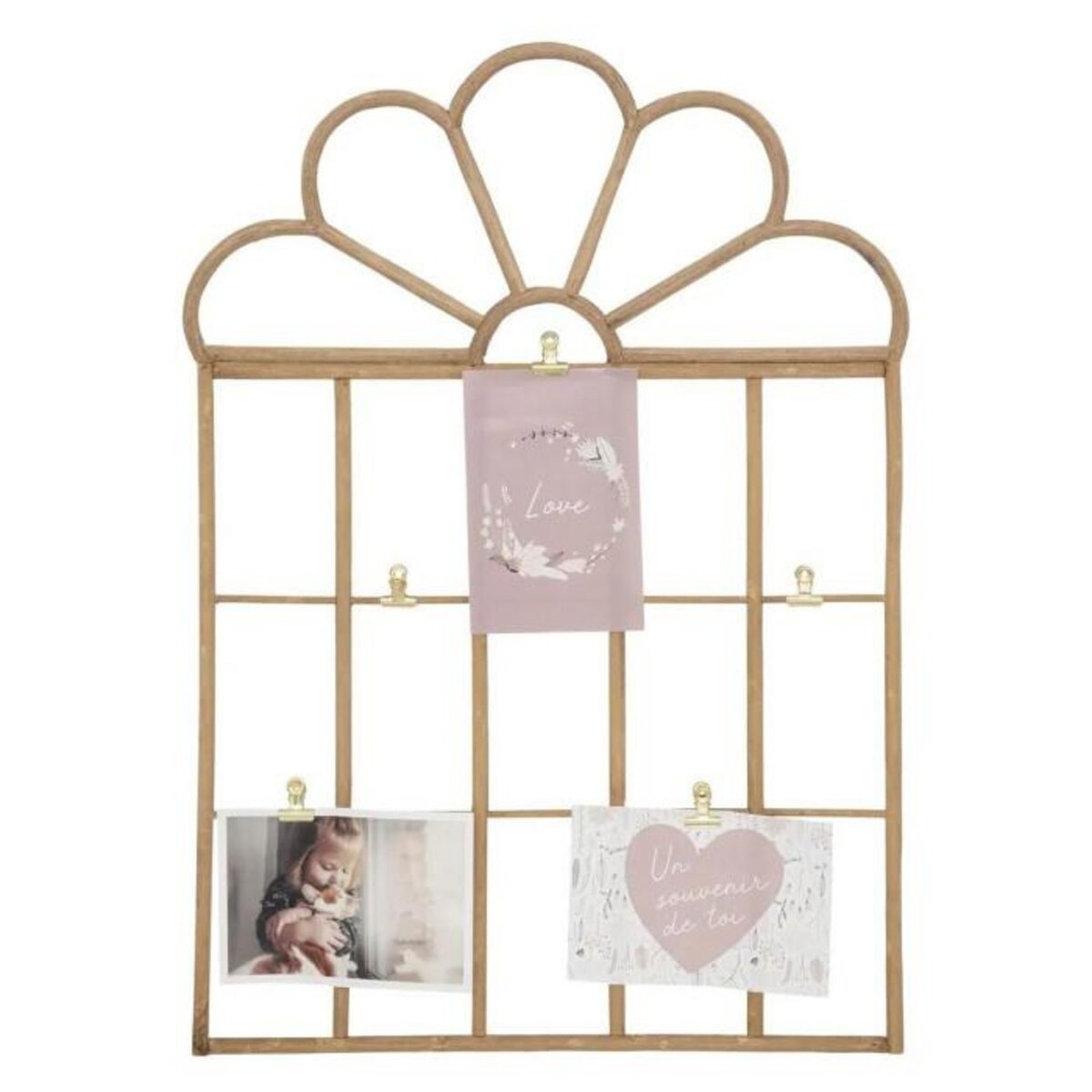 Atmosphera Kids Porte-Photo Enfant en Rotin  Cadeau  57cm Beige