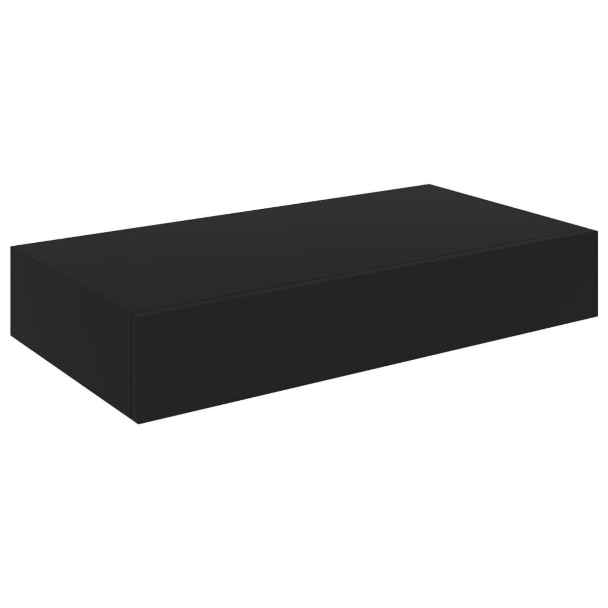 VIDAXL Etagere murale flottante avec tiroir Noir 48x25x8 cm