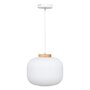 Voir la diapositive 1 : ATMOSPHERA Lampe Suspension en Verre  Travis  25cm Blanc