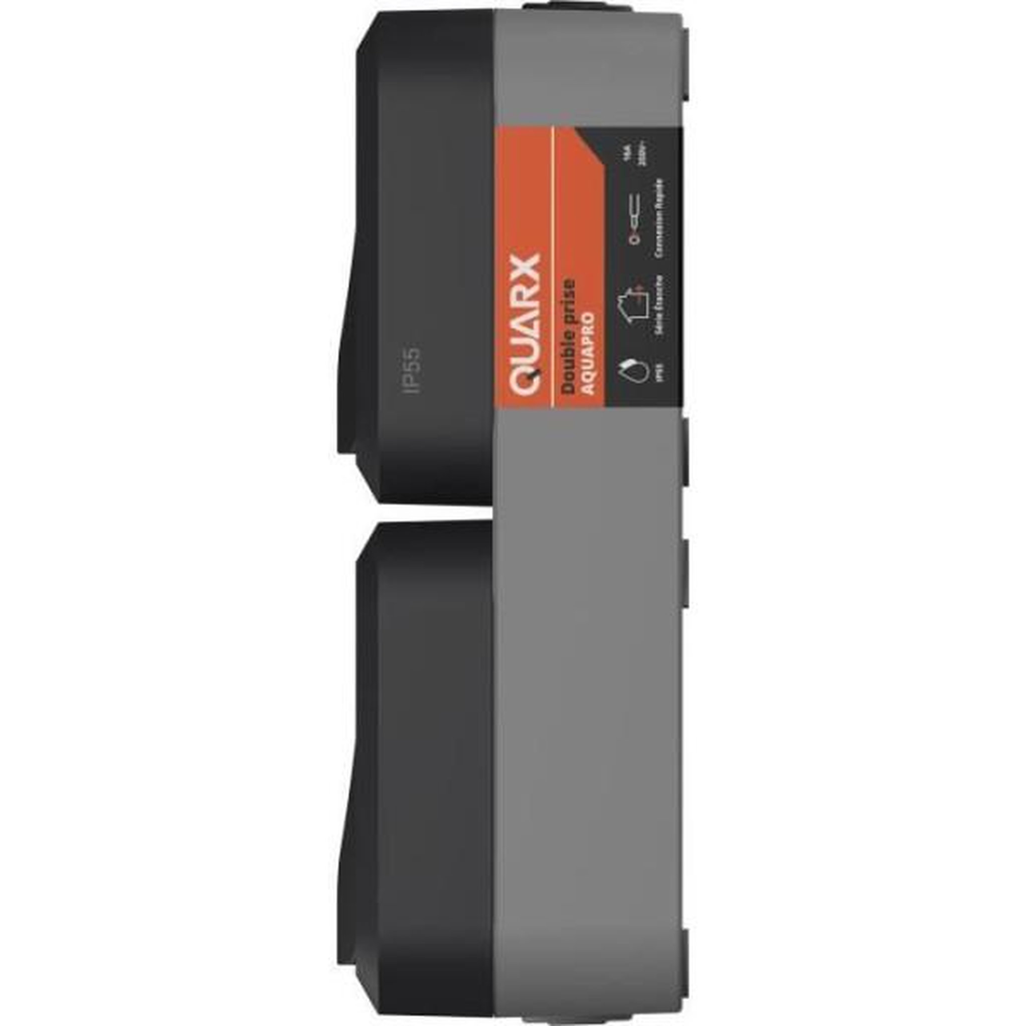 Voir la diapositive 3 : MARKET24 Double prise - quarx - aqua pro - extérieure, verticale, ip55, 250v, 16a
