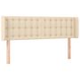 Voir la diapositive 2 : VIDAXL Tete de lit avec oreilles Creme 147x16x78/88 cm Tissu