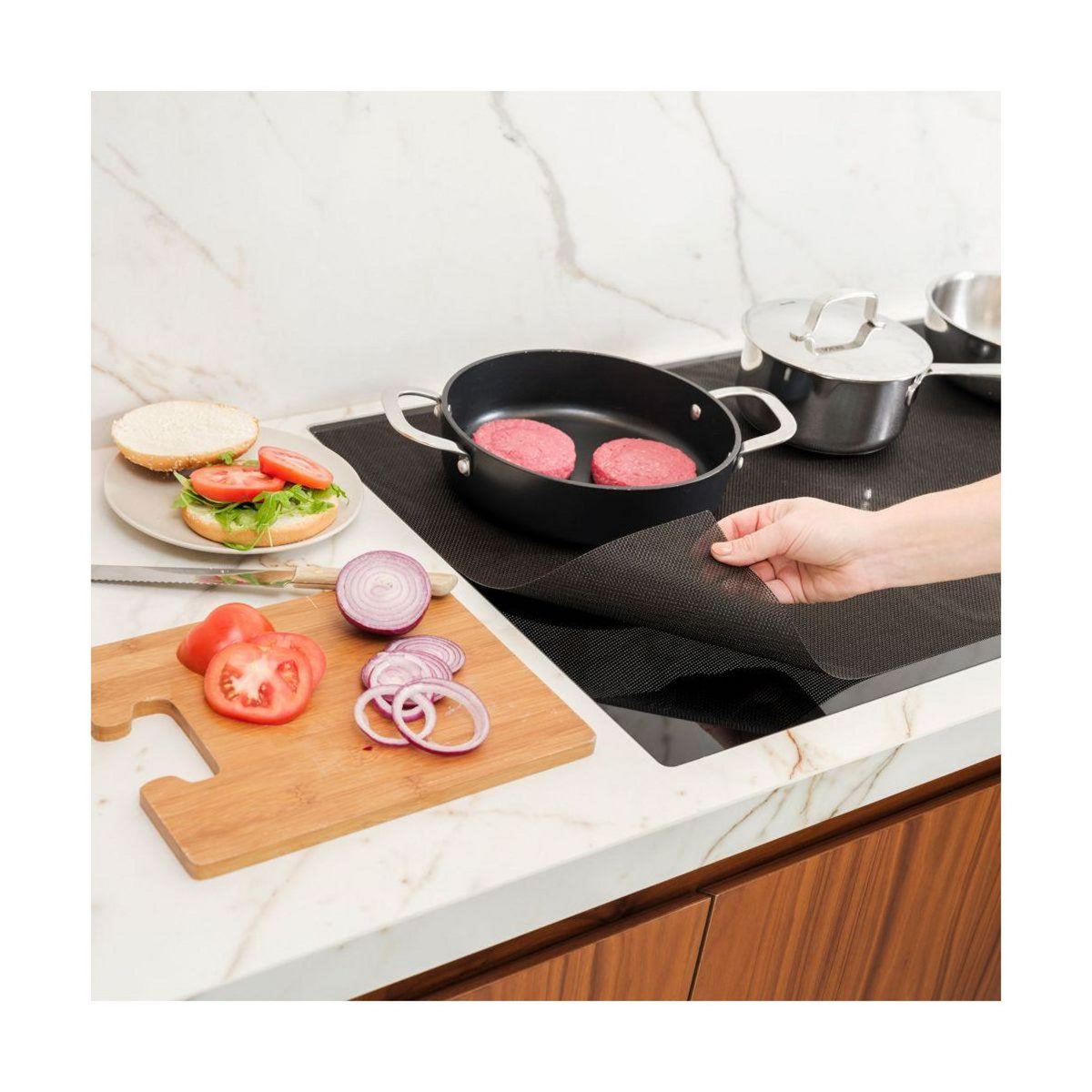 NOSTIK Protège plaque en plastique, découplable, induction uniquement