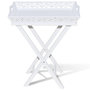 Voir la diapositive 3 : VIDAXL Table d'appoint avec plateau Blanc