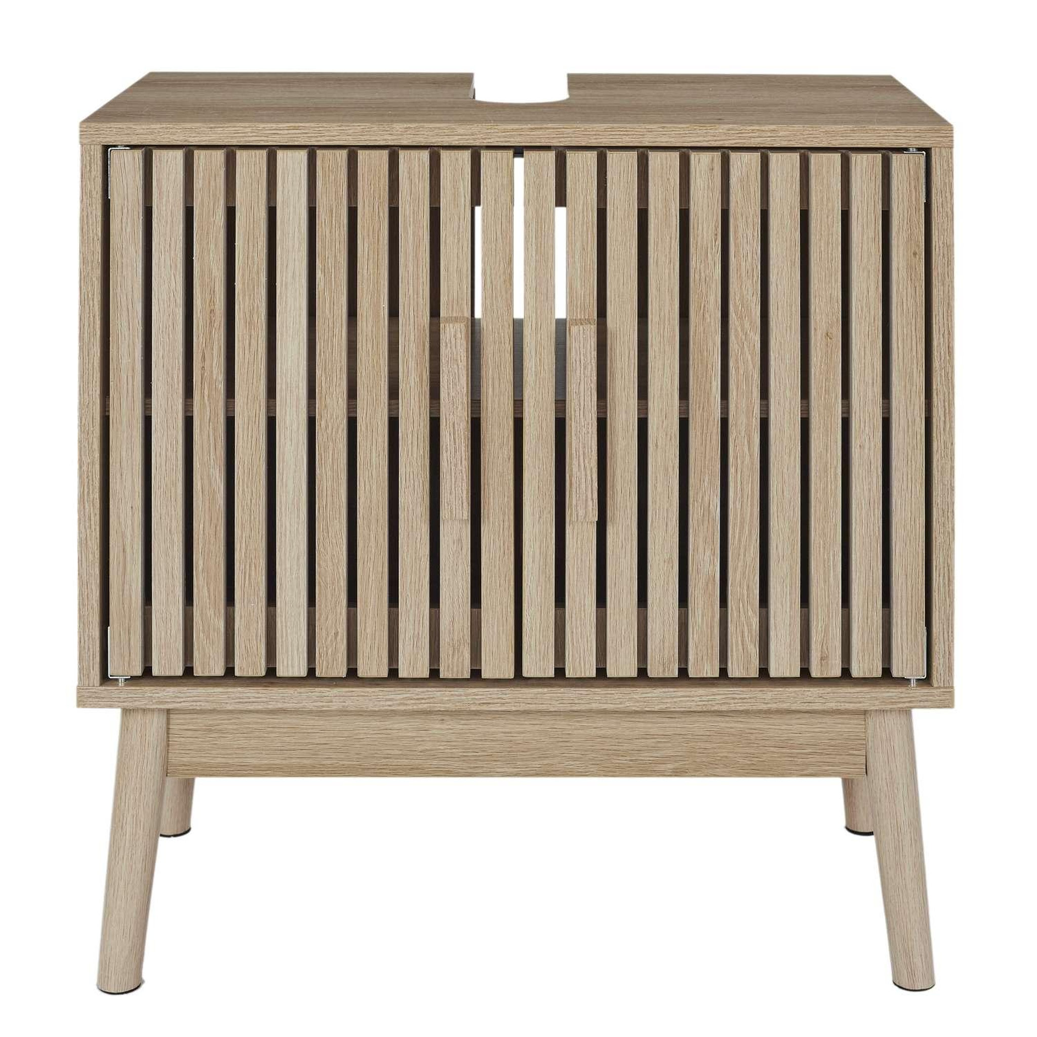 The Home Deco Factory Meuble sous vasque 2 portes saulk - marron