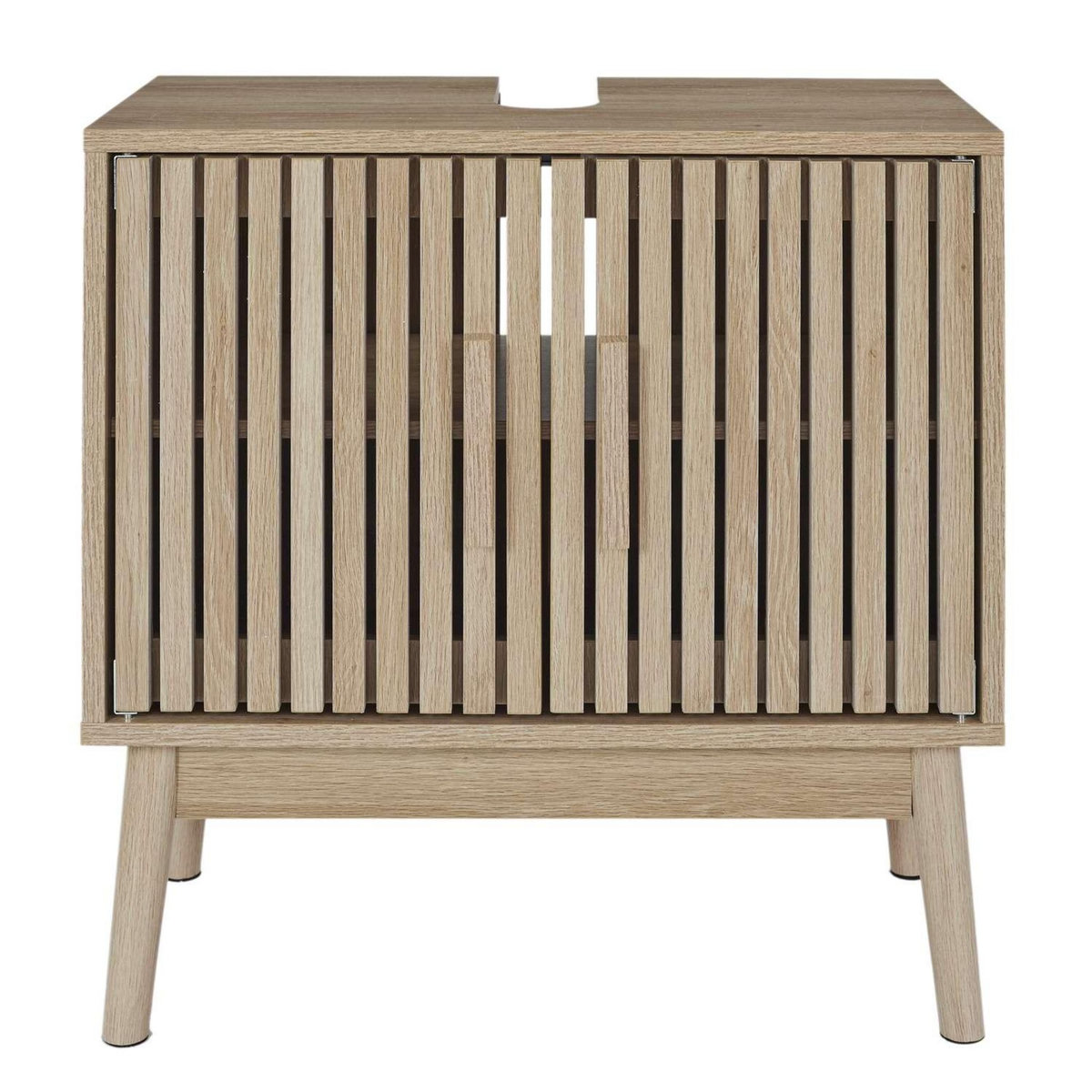 The Home Deco Factory Meuble sous vasque 2 portes Saulk - Marron