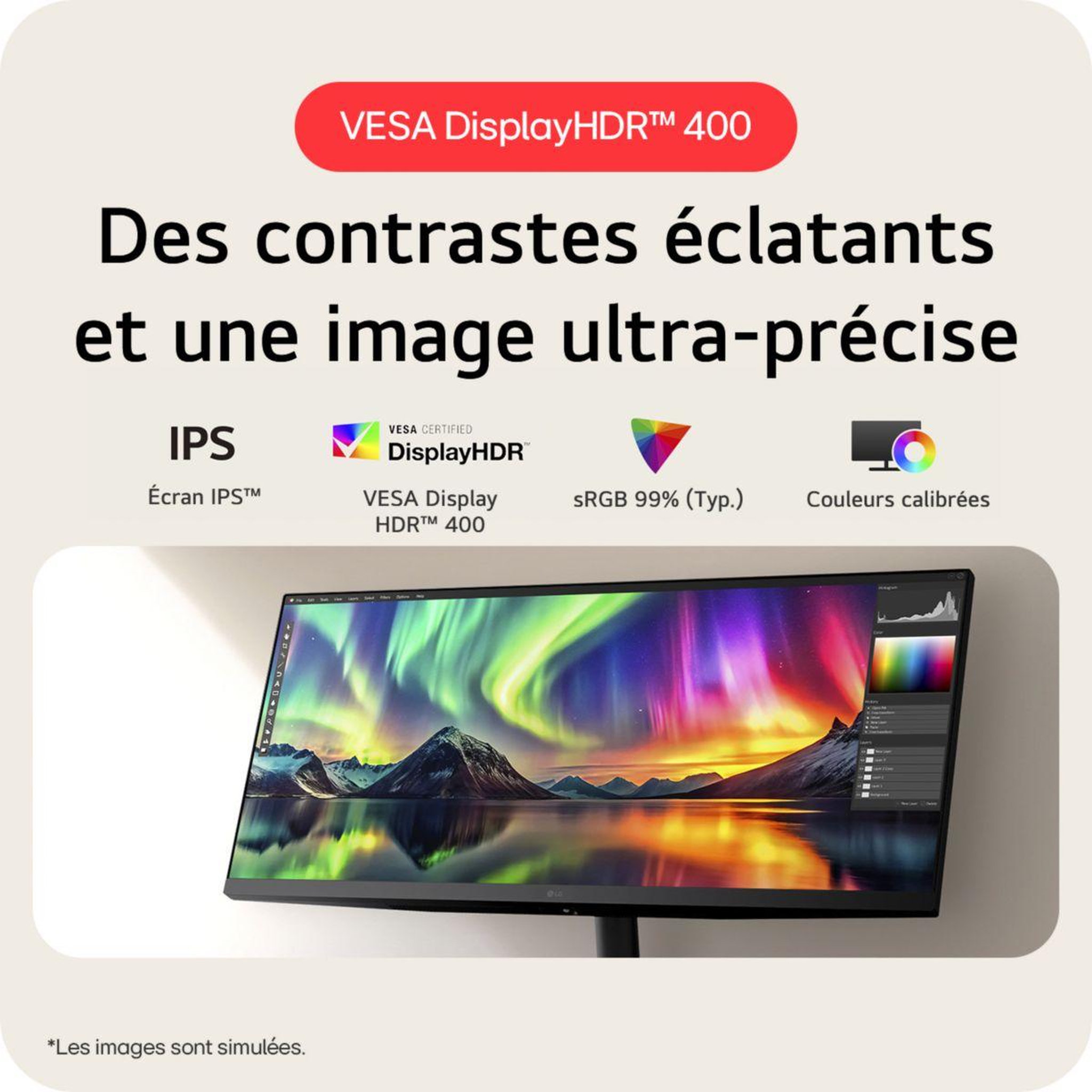 Voir la diapositive 4 : LG Ecran pc ultrawide 34u511a-b.aeu 34  ips uwqhd 100 hz hdr