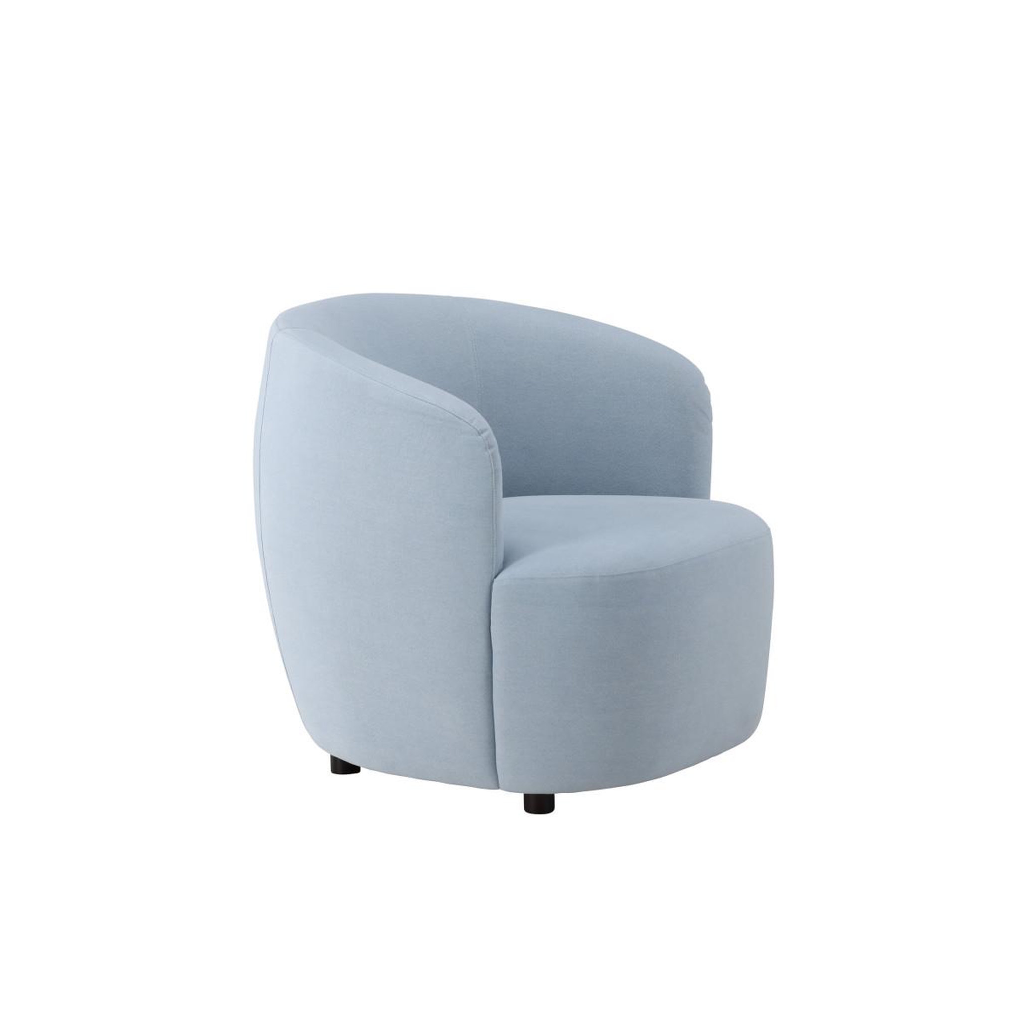 Voir la diapositive 3 : Paris Prix Fauteuil design effet lin  bobbo  85cm bleu clair