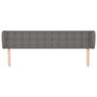 Voir la diapositive 3 : VIDAXL Tete de lit avec oreilles Gris fonce 203x23x78/88 cm Tissu