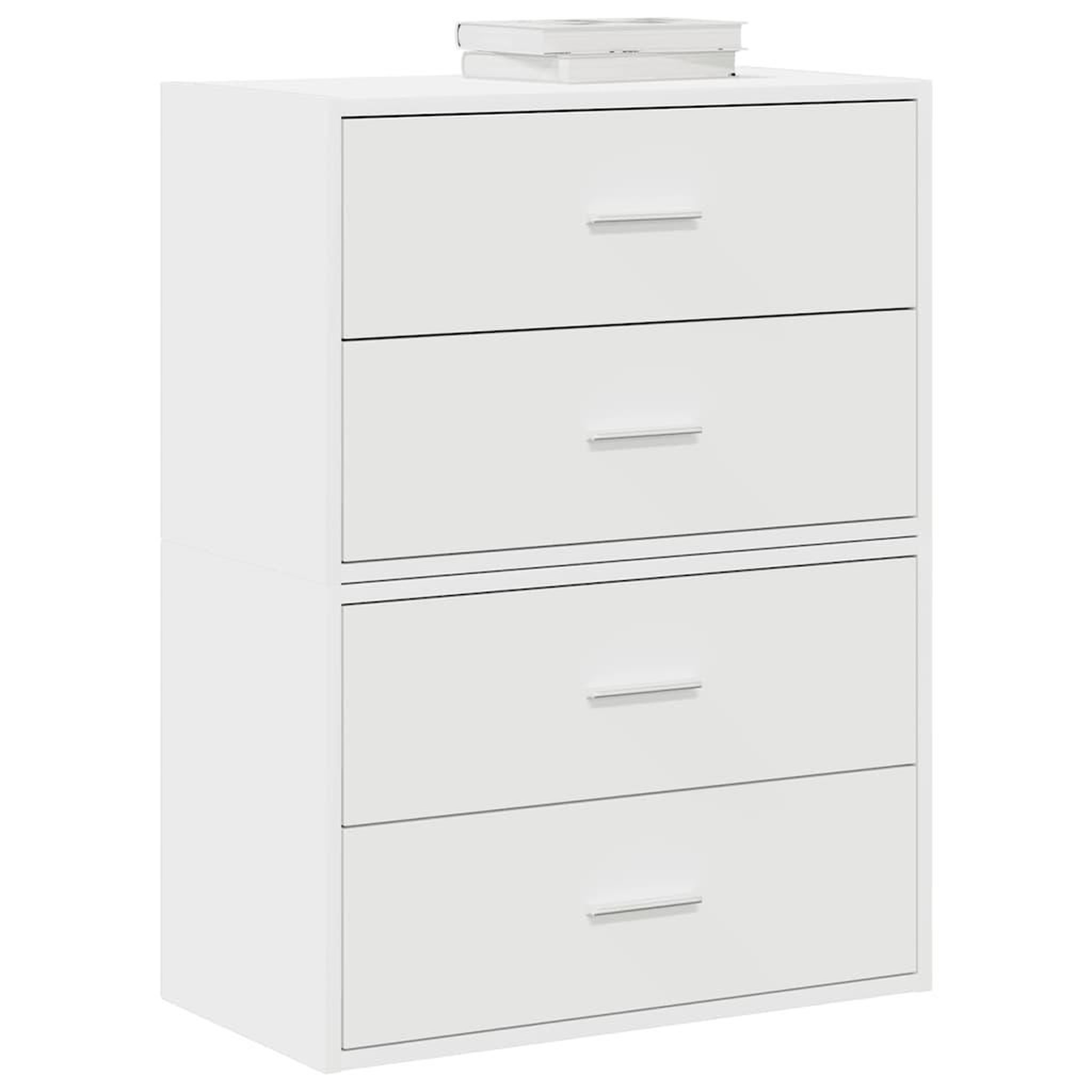 VIDAXL Armoires avec 2 tiroirs 2pcs blanc 60x31x40cm bois d'ingenierie