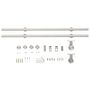 Voir la diapositive 4 : VIDAXL Kit fixation porte coulissante 183 cm Acier inoxydable Argente