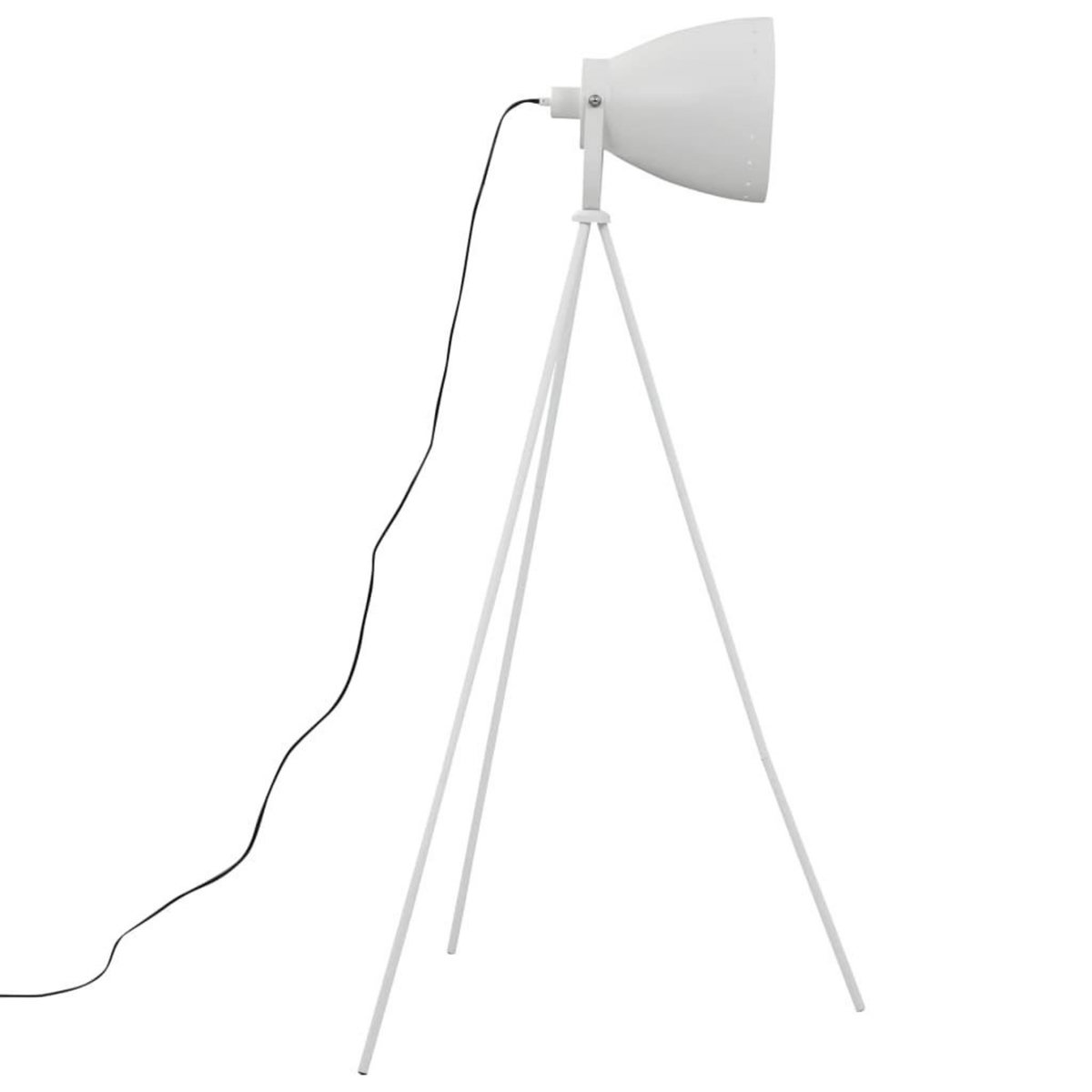 VIDAXL Lampadaire trepied Metal Blanc E27