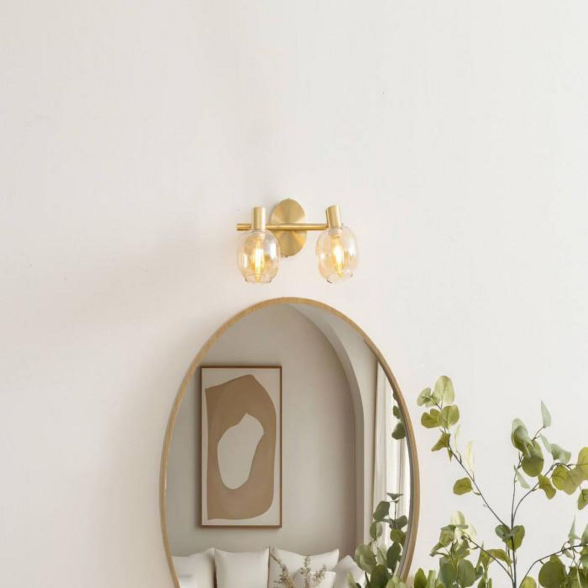 ATMOSPHERA Applique Murale 2 Spots Orientables  Pilia  28cm Doré