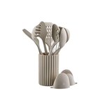 BJORN Set d'ustensiles de cuisine en bois et silicone GUNNAR - 11 pièces