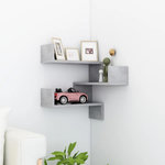 VIDAXL Etagere murale d'angle Gris beton 40x40x50 cm Bois d'ingenierie