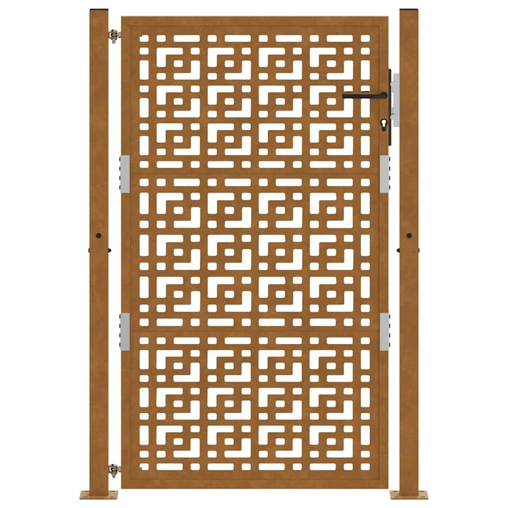 Voir la diapositive 4 : VIDAXL Porte de jardin acier resistant aux intemperies design croise