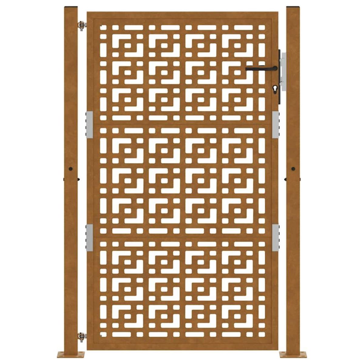 VIDAXL Porte de jardin acier resistant aux intemperies design croise