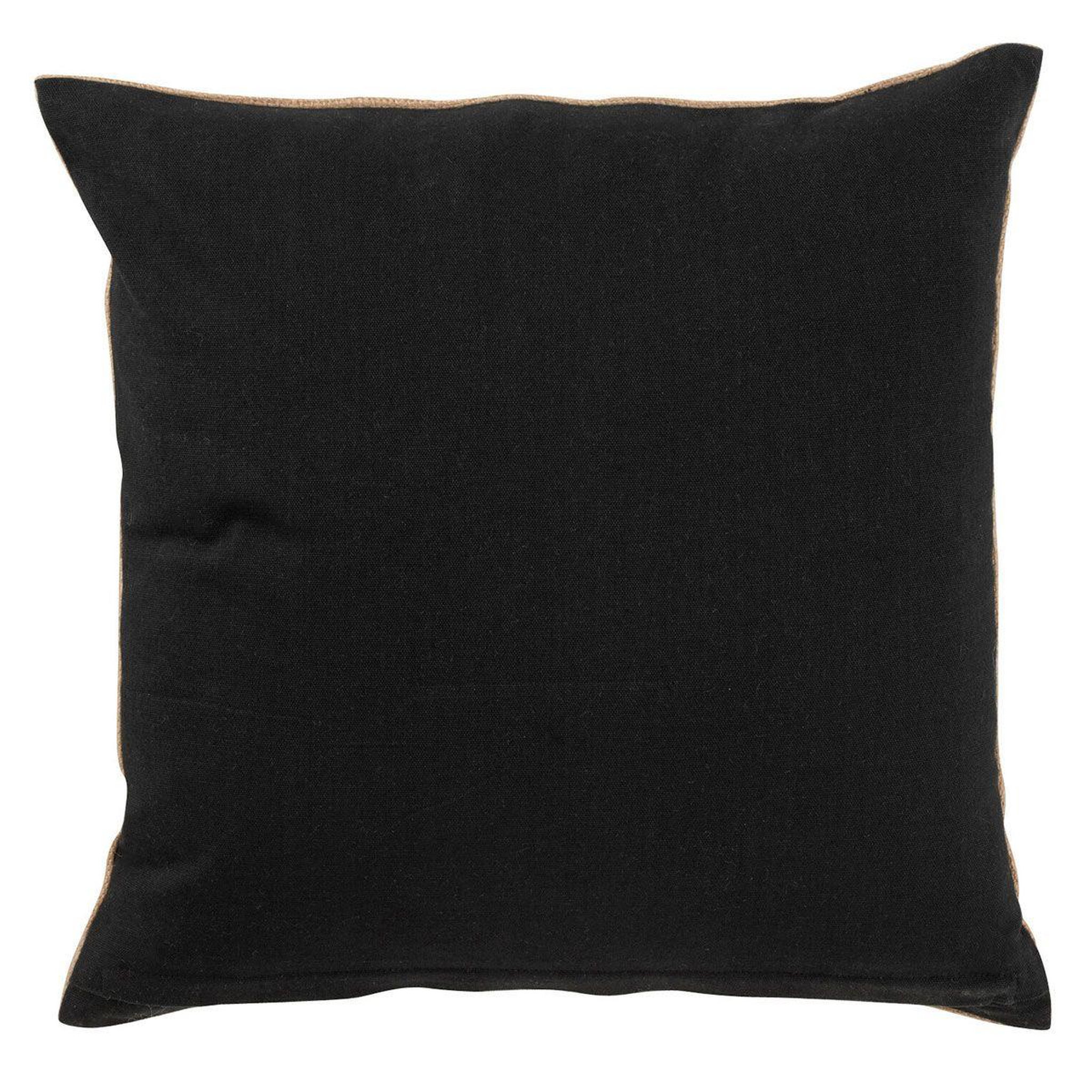 Voir la diapositive 2 : J-LINE Coussin déco jute  eléphant  45x45cm beige & noir