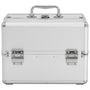 Voir la diapositive 3 : VIDAXL Mallette à maquillage 22x30x21 cm Argenté Aluminium