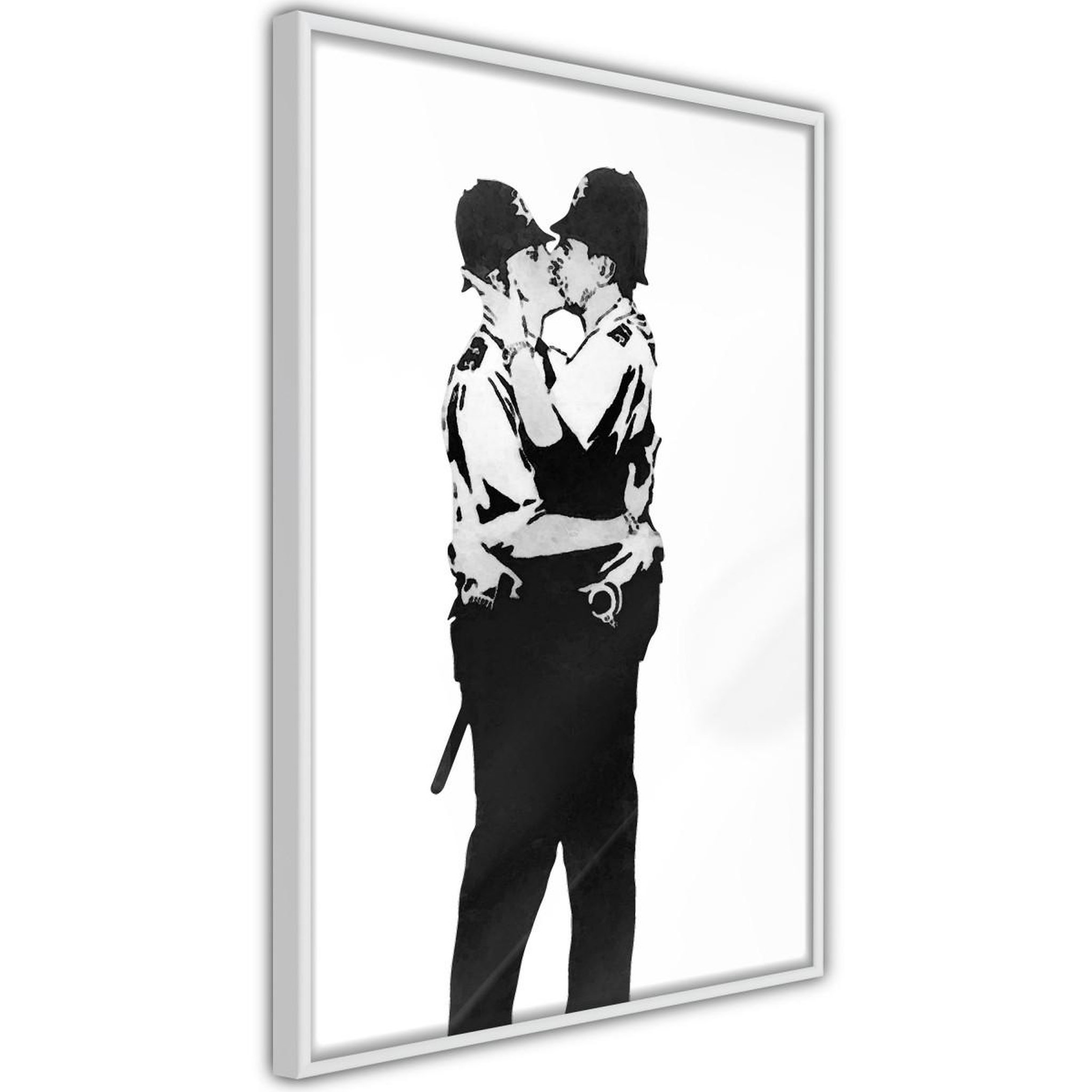 Paris Prix Affiche murale encadrée  banksy kissing coppers i