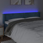 Voir la diapositive 4 : VIDAXL Tete de lit a LED Bleu fonce 203x16x78/88 cm Velours