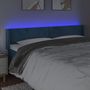 Voir la diapositive 4 : VIDAXL Tete de lit a LED Bleu fonce 203x16x78/88 cm Velours