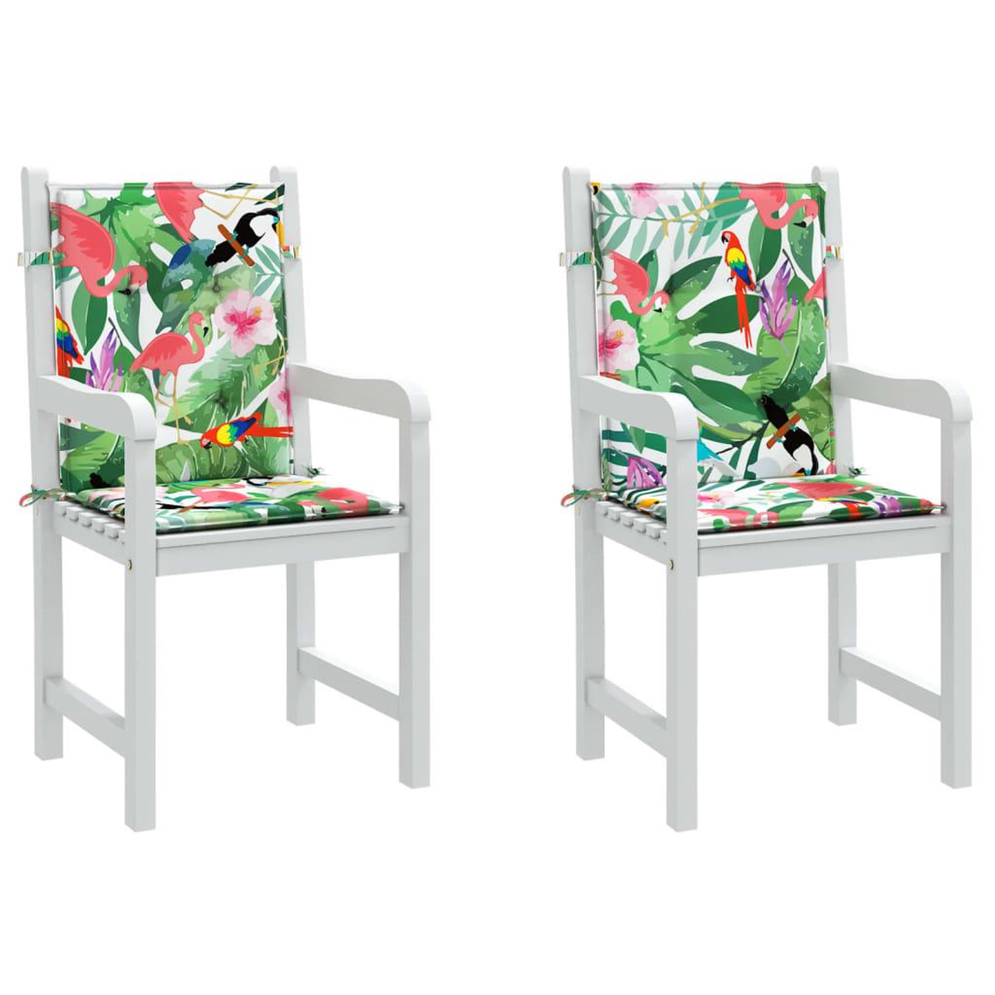 Voir la diapositive 4 : VIDAXL Coussins de chaise a dossier bas lot de 2 multicolore tissu