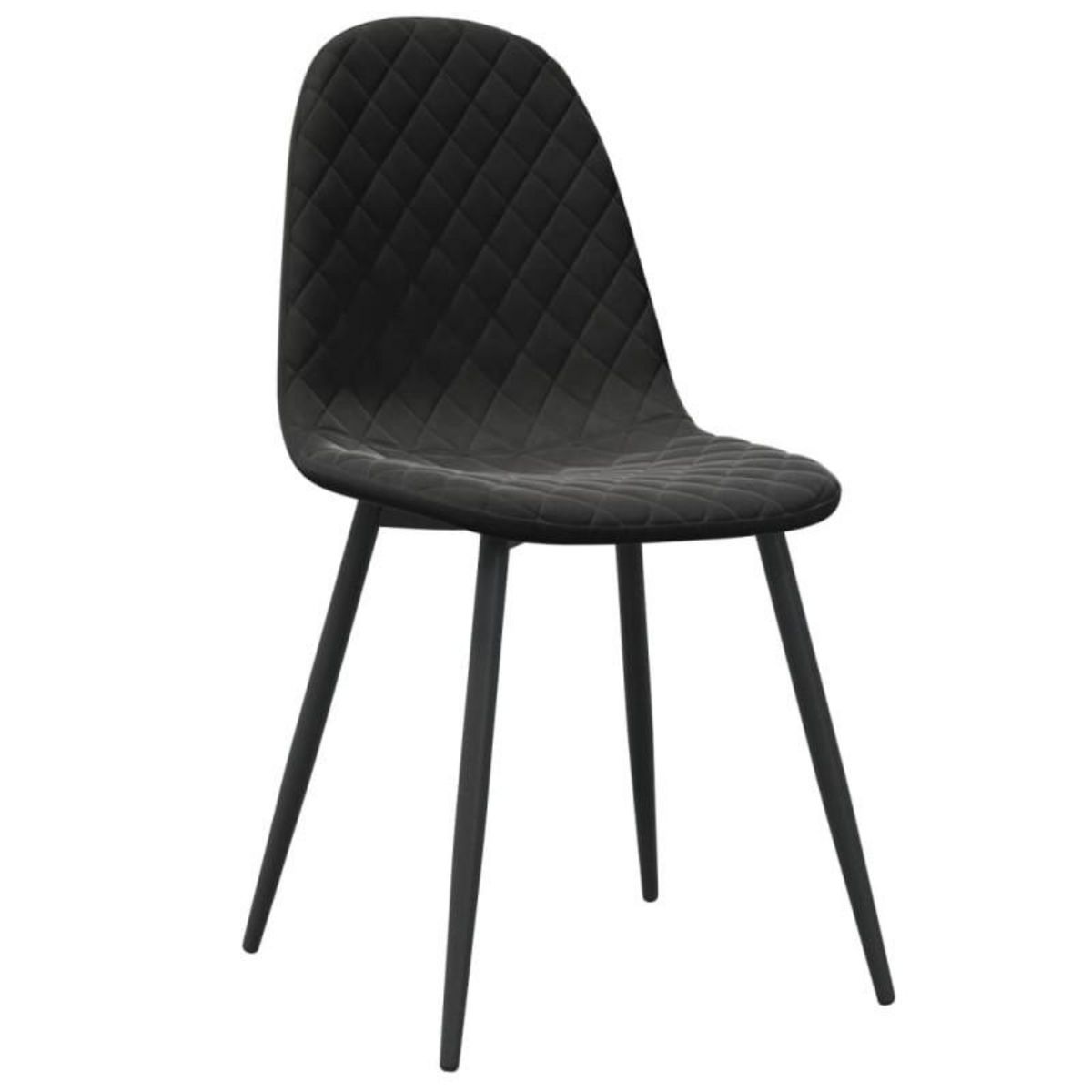 VIDAXL Chaises à manger lot de 4 Noir Velours