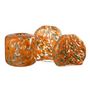 Voir la diapositive 3 : Paris Prix Vase Plat en Verre  Taches  23cm Orange