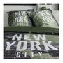 Voir la diapositive 2 : Today Parure de lit - TODAY - JAVA - 2 personnes - 240x220 cm - Coton - Imprimé New York - Vert