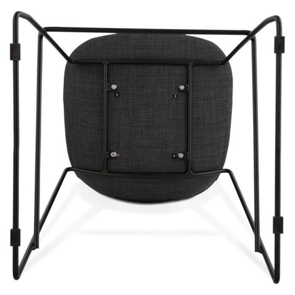 Paris Prix Chaise de Bar Tissu  Verno  112cm Gris Foncé