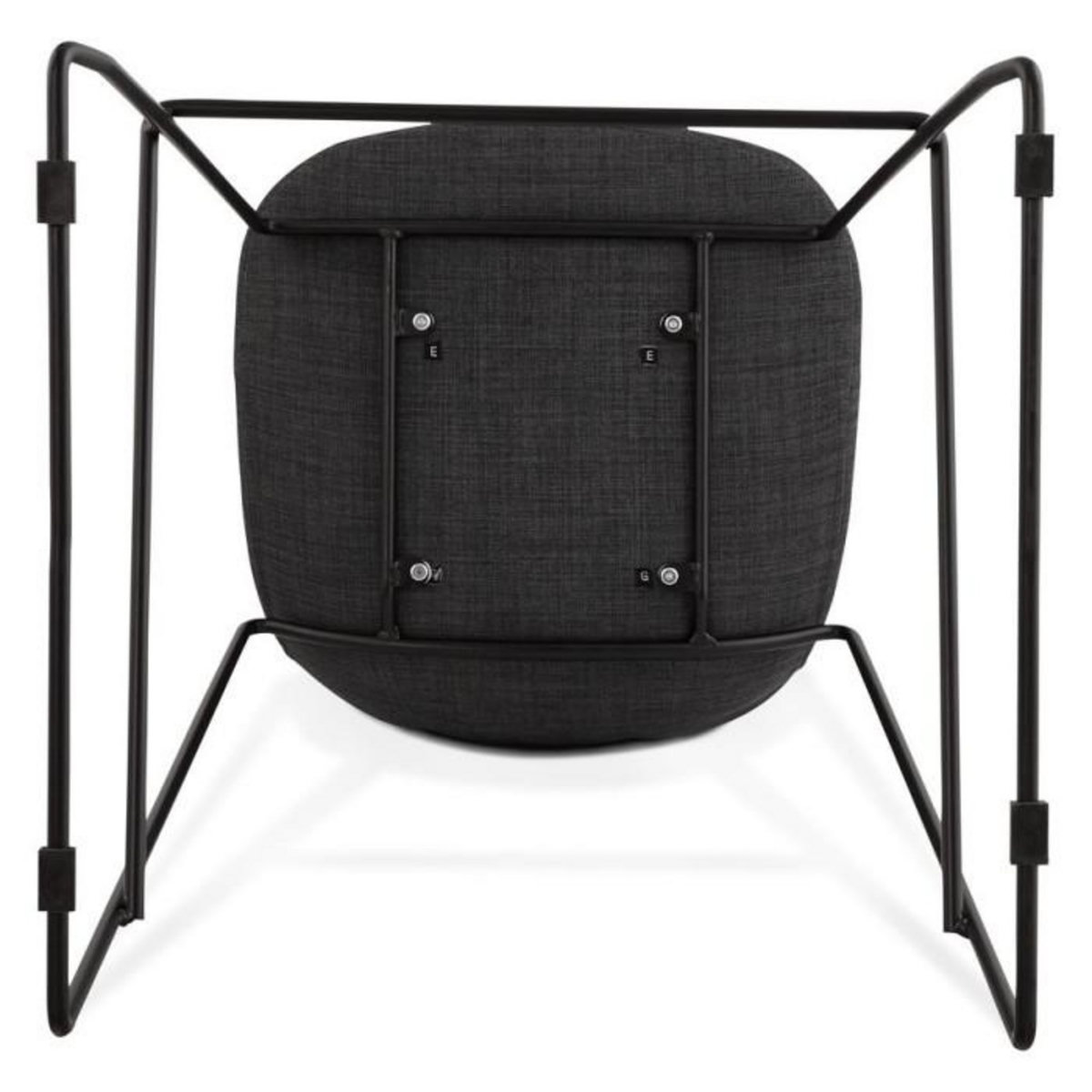 Paris Prix Chaise de Bar Tissu  Verno  112cm Gris Foncé