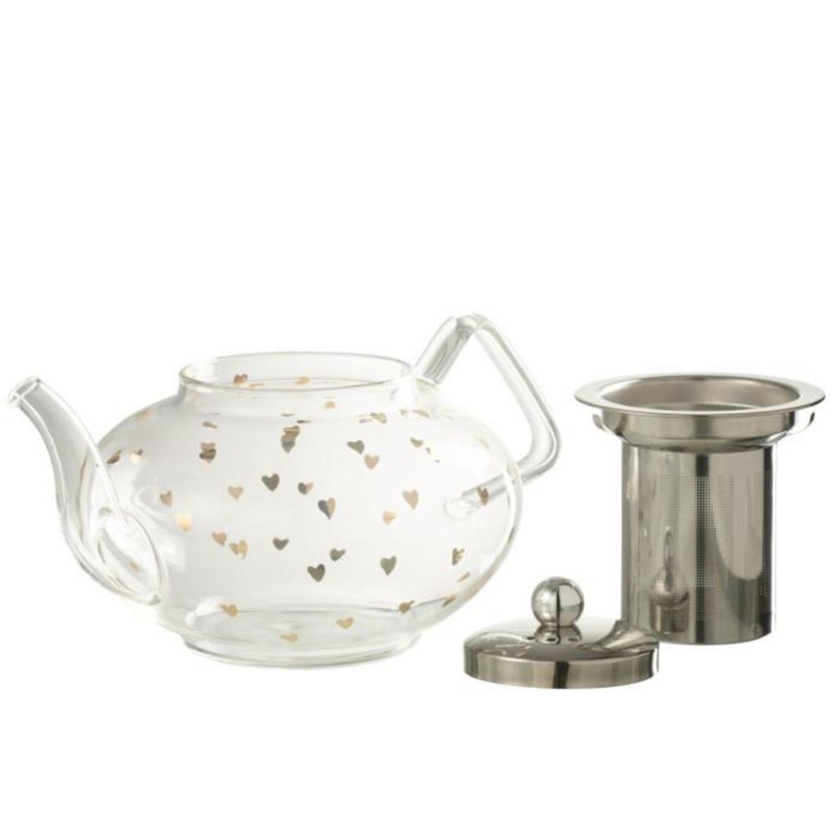 Paris Prix Théière en Verre  Cœur  90cl Transparent