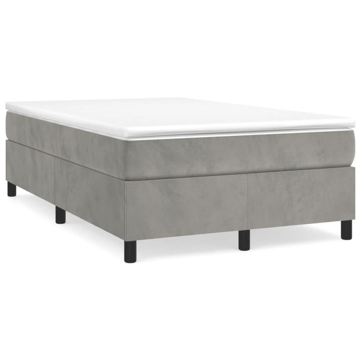 VIDAXL Cadre de lit sans matelas gris clair 120x200 cm velours