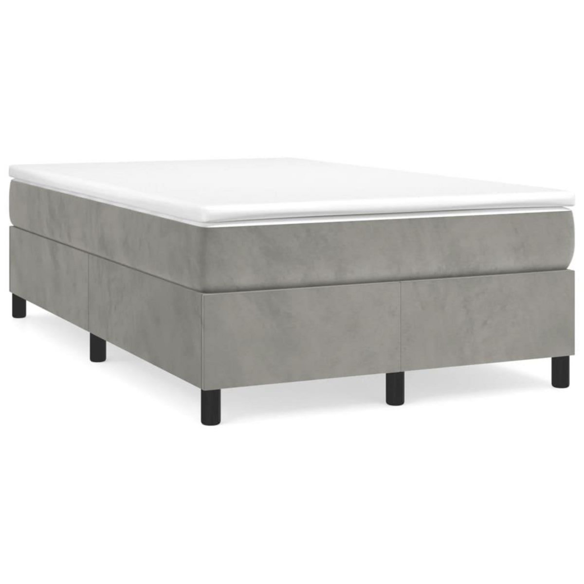 VIDAXL Cadre de lit sans matelas gris clair 120x200 cm velours