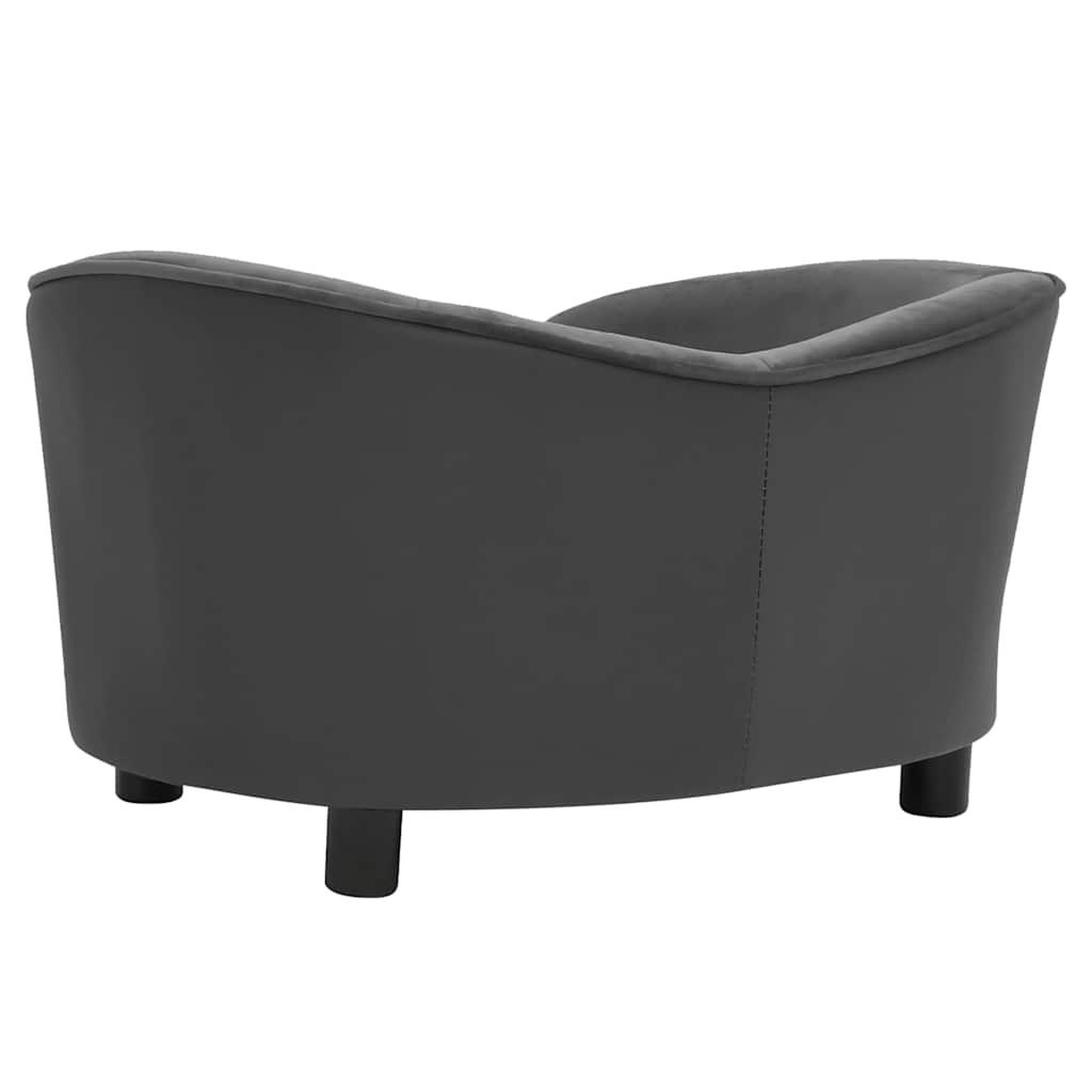 Voir la diapositive 5 : VIDAXL Canape pour chien gris fonce 69x49x40 cm peluche et similicuir