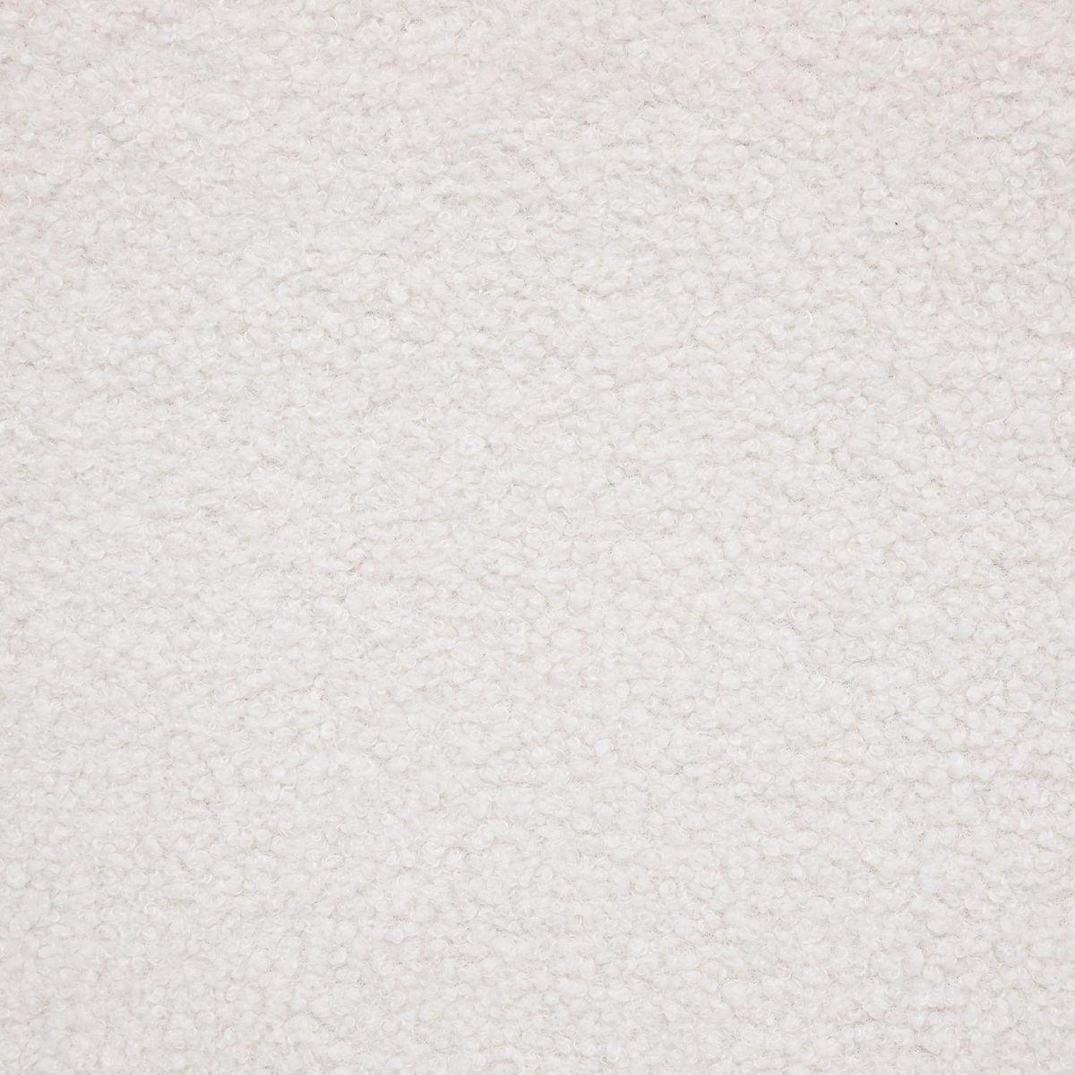 TOILINUX Lot de 4 Chaises confortables en polyester effet bouclette et pieds en fer Roka - Blanc