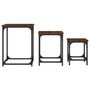 Voir la diapositive 5 : VIDAXL Tables basses gigognes 3 pcs chene marron bois d'ingenierie