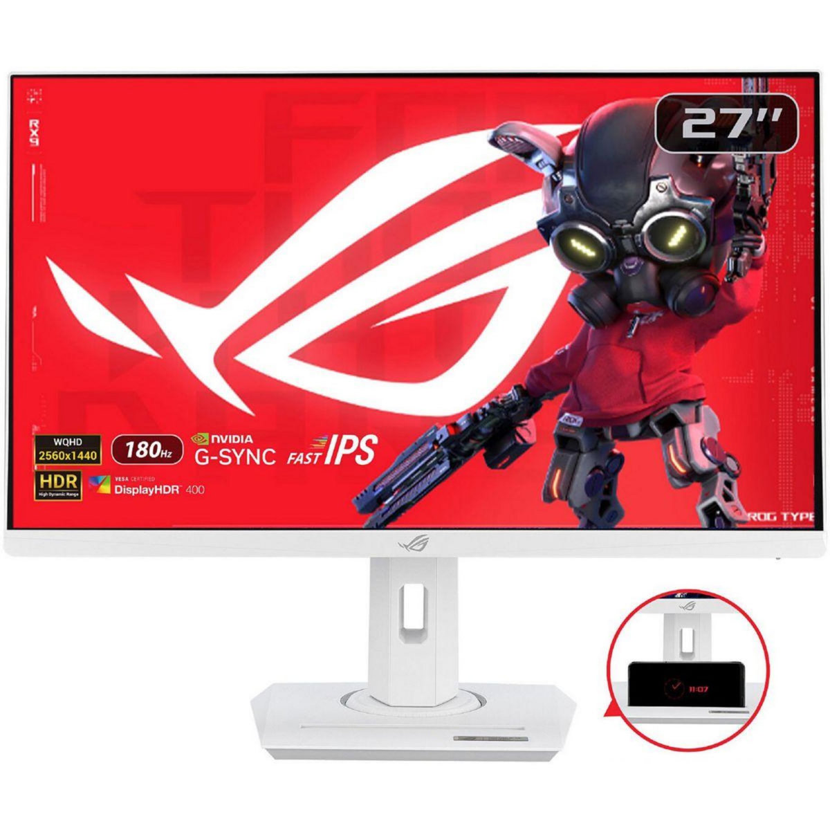 ASUS Ecran PC Gamer ROG Strix XG27ACS-W 27'' Plat