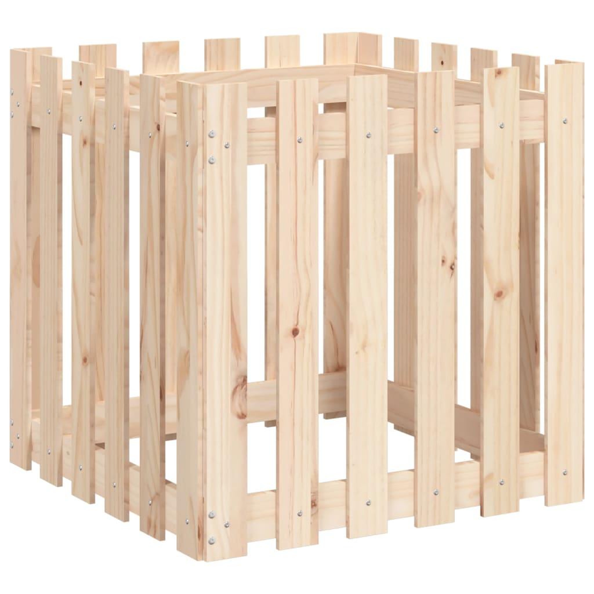 Voir la diapositive 2 : VIDAXL Jardiniere avec design de cloture 60x60x60 cm pin massif