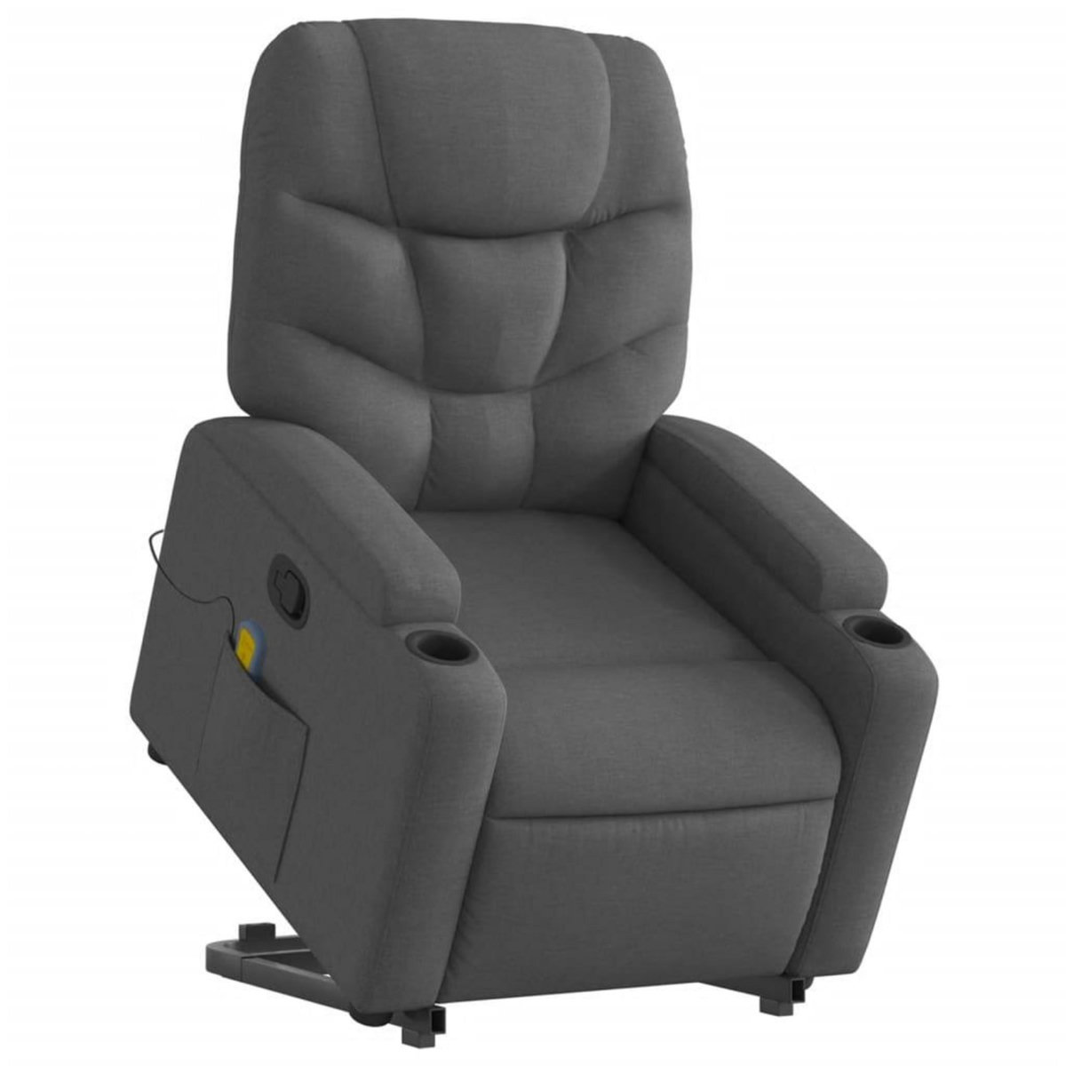 VIDAXL Fauteuil de massage inclinable Gris fonce Tissu