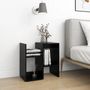Voir la diapositive 3 : VIDAXL Table de chevet noir 50x30x51,5 cm bois d'ingenierie